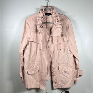 Talbots Women's Trench Coat - Light Pink Size XL